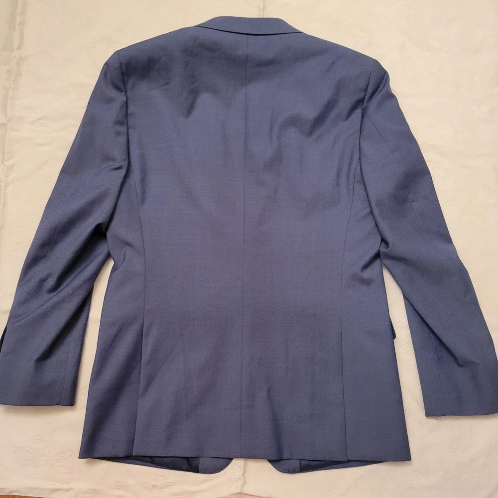 Mantoni 38R Blazer Blue Virgin Wool Super Fine Preppy Academia Unstructured Twee